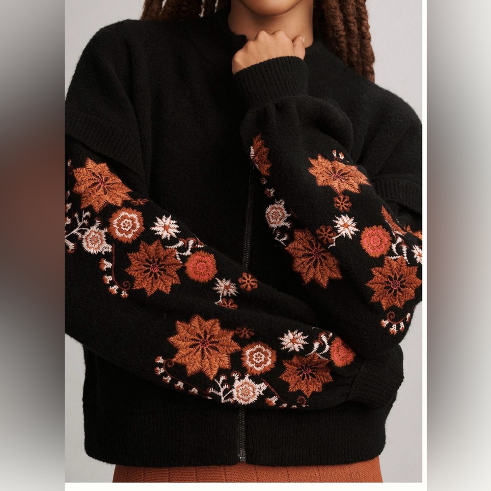 Isla Baltic Bomber Sweater♥️ Anthropologie ♥️ NWOT